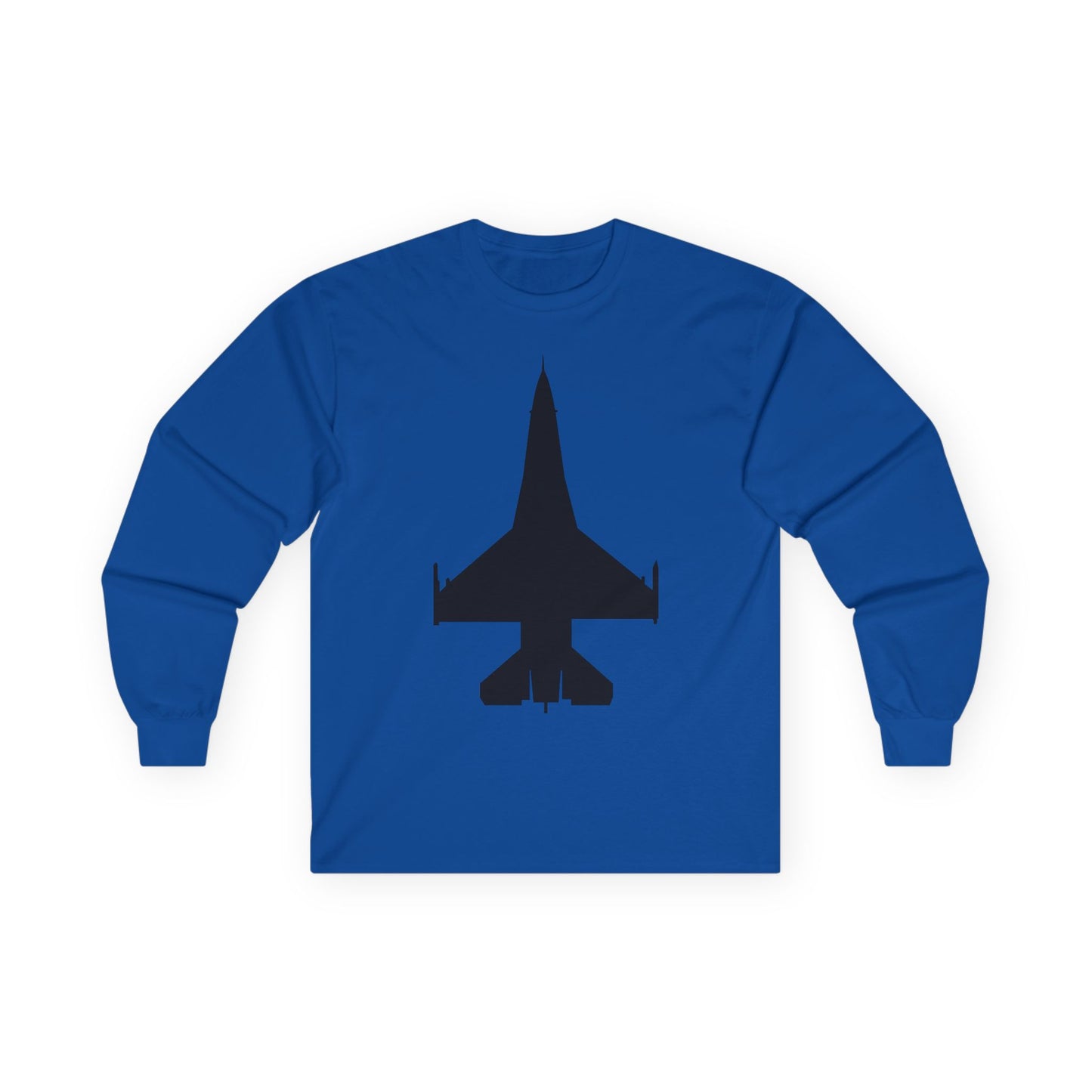 Unisex Ultra Cotton Long Sleeve Tee - Aircraft - F-16 -Top - Black wo Txt X 300