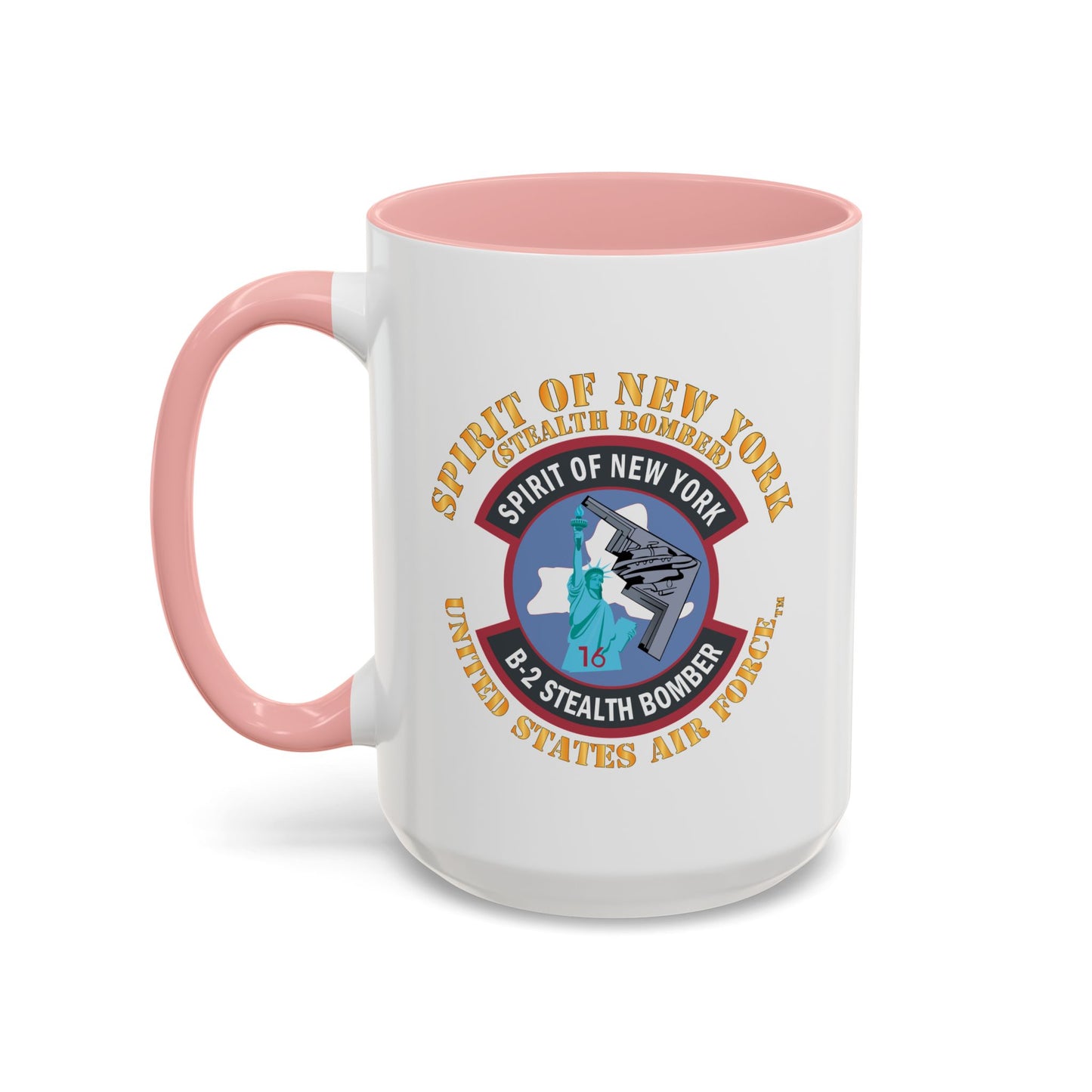 Accent Coffee Mug (11oz & 15oz) - USAF - B2 - Spirit of New York - Stealth Bomber X 300