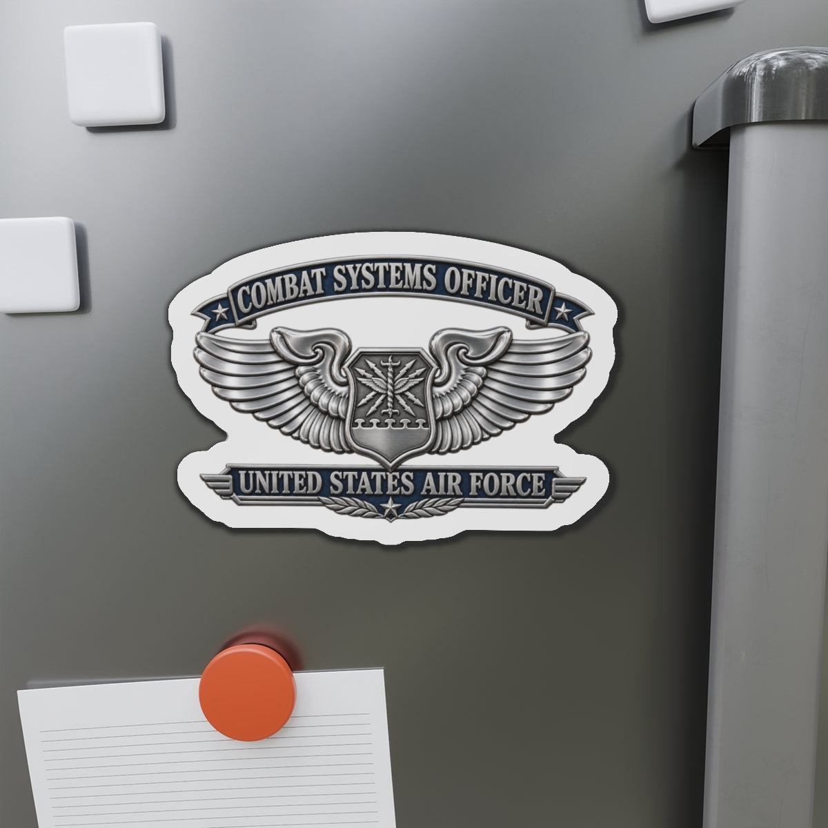 Die-Cut Magnet - USAF - Combat Systems Officer Badge - United States Air Force - 3D - Enhanced