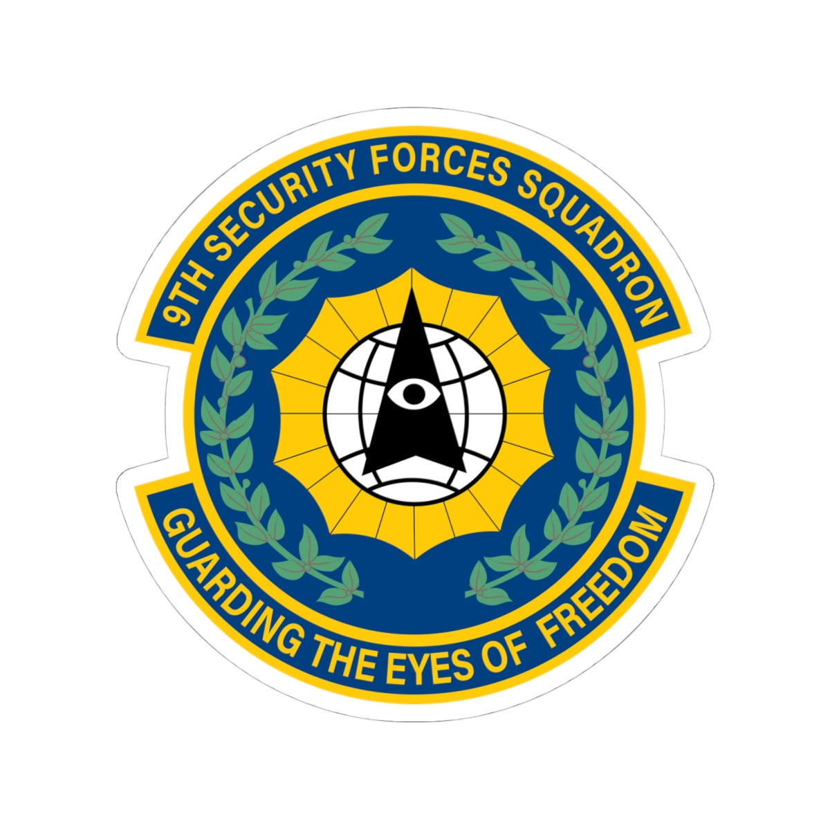 Kiss-Cut Stickers - USAF - 9th Security Forces Squadron wo txt X 300