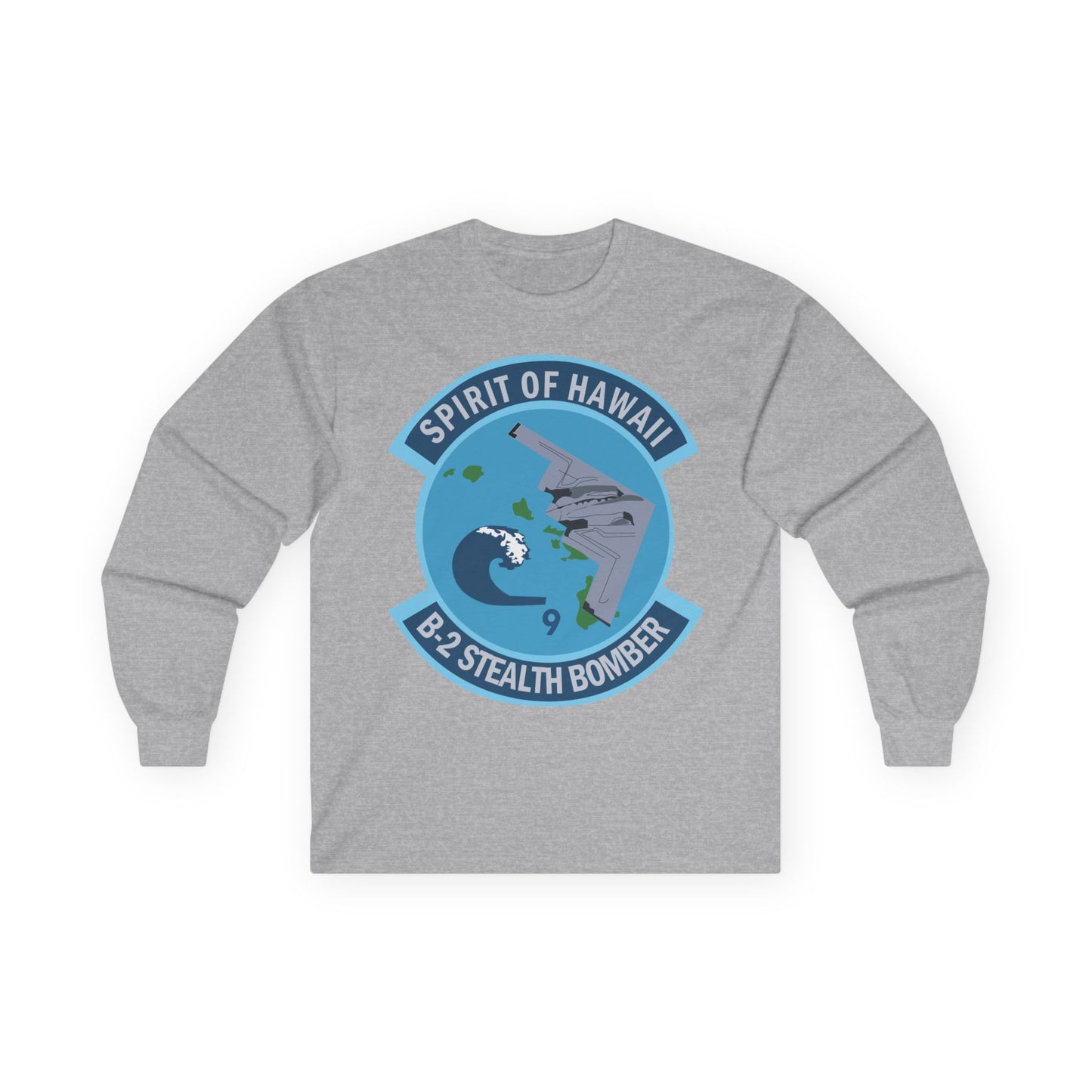 Unisex Ultra Cotton Long Sleeve Tee - USAF - B2 - Spirit of Hawaii - Stealth Bomber wo txt X 300