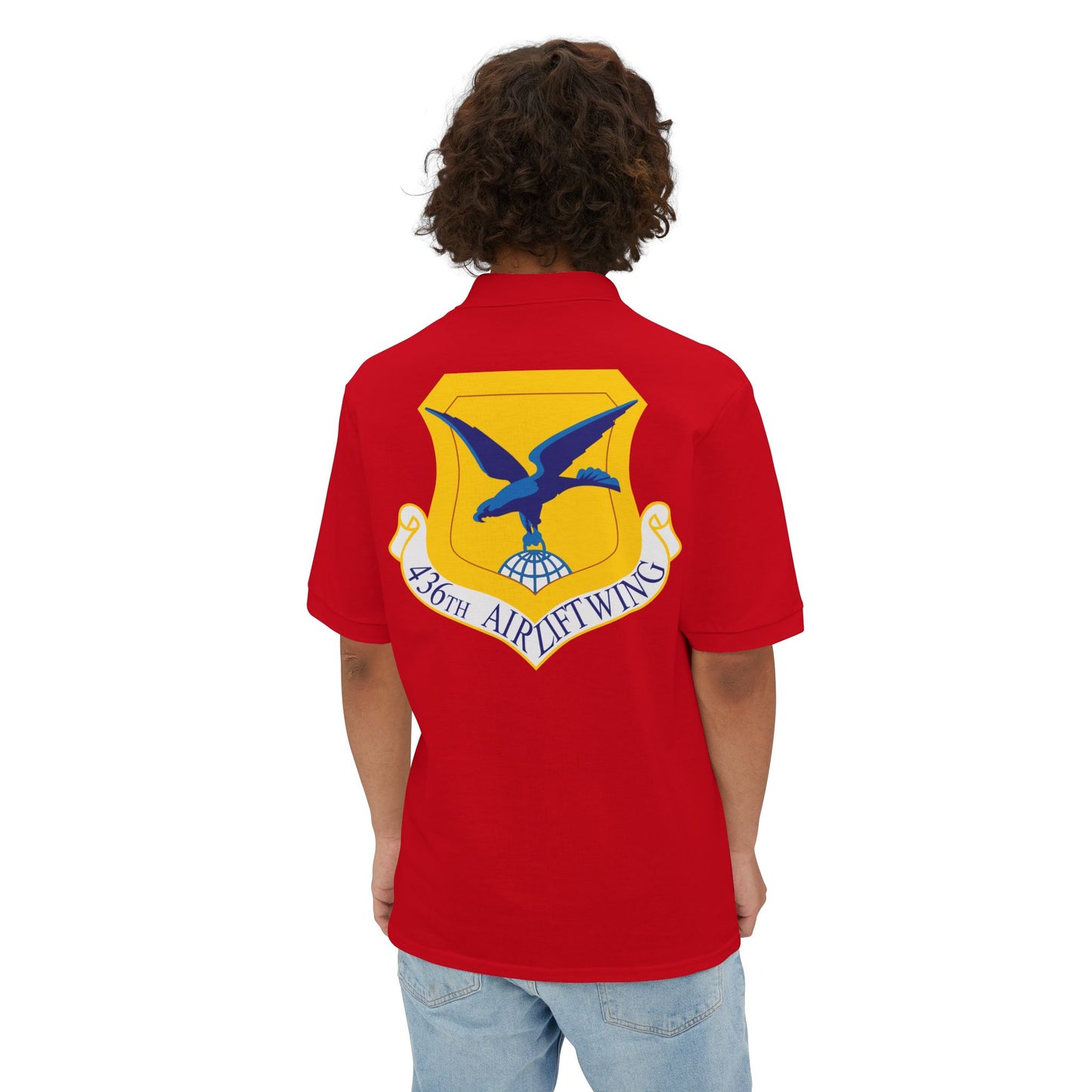 Men's Piqué Polo - USAF - 436th Airlift Wing wo Txt X 300