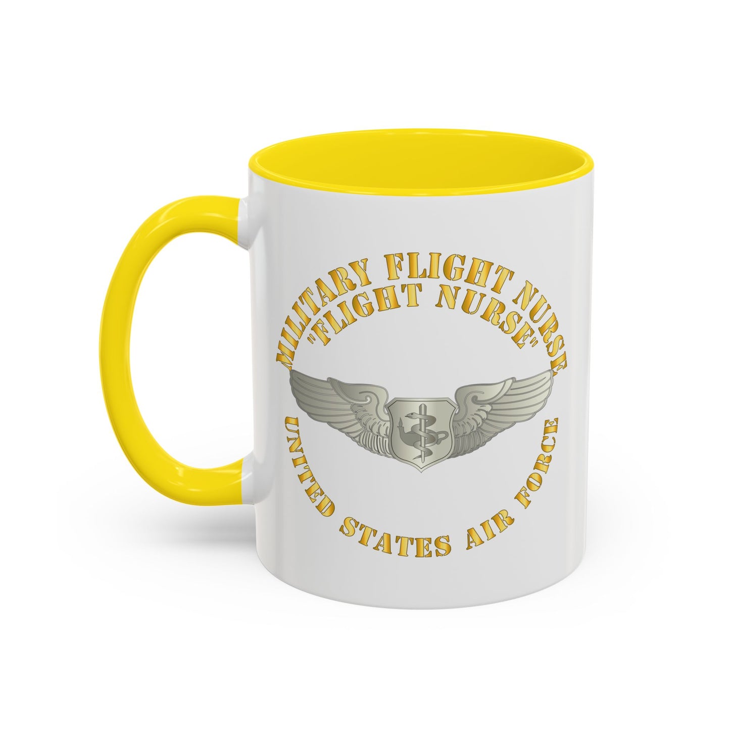Accent Coffee Mug (11oz & 15oz) - USAF - Military Flight Nurse - Flight Nurse - Basic