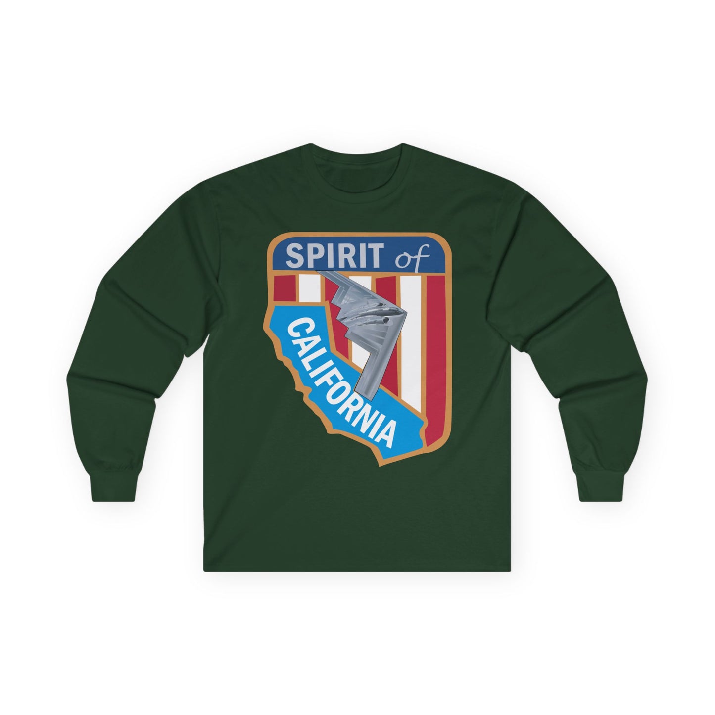 Unisex Ultra Cotton Long Sleeve Tee - USAF - B2 - Spirit of California - Stealth Bomber wo txt X 300