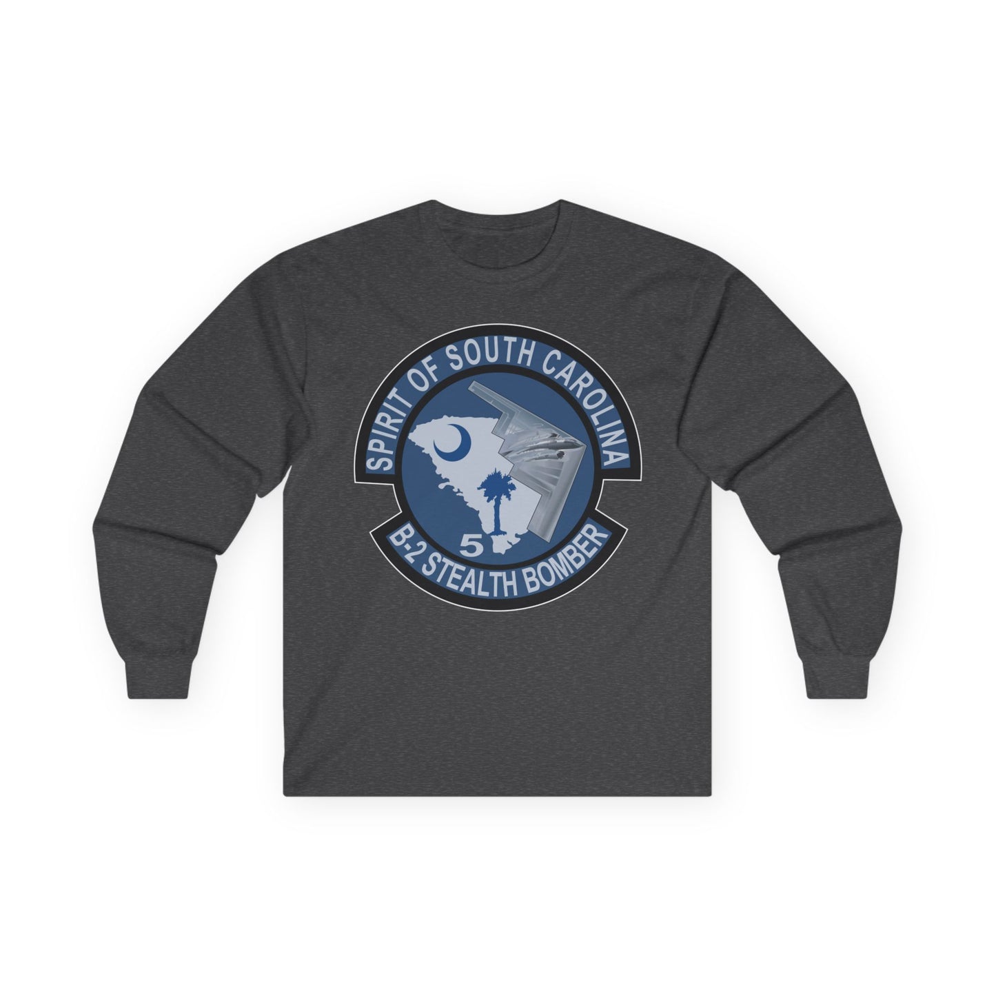 Unisex Ultra Cotton Long Sleeve Tee - USAF - B2 - Spirit of South Carolina Stealth Bomber wo Txt X 300