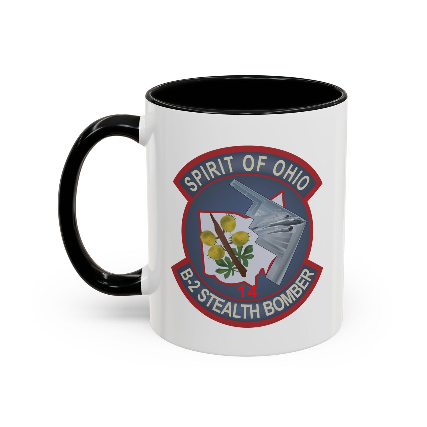 Accent Coffee Mug (11oz & 15oz) - USAF - B2 - Spirit of Ohio - Stealth Bomber wo txt X 300
