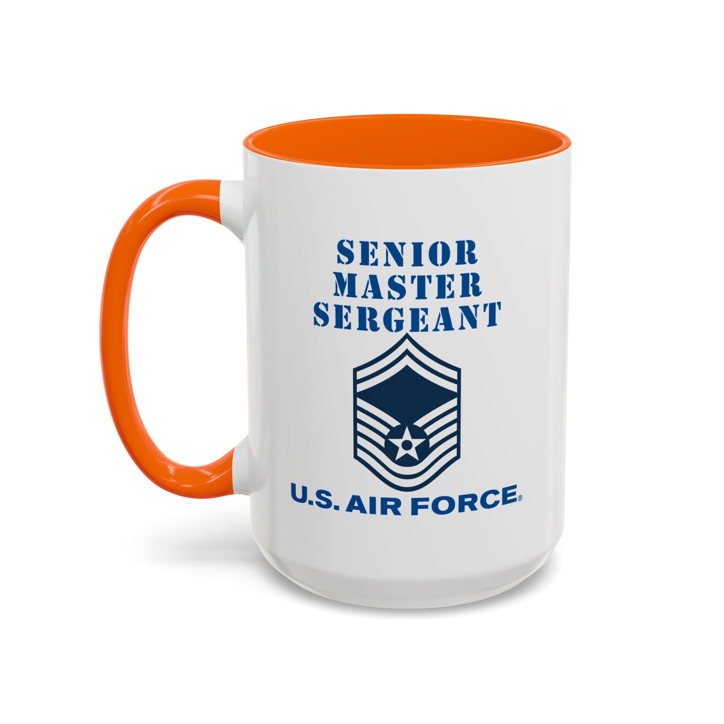 Accent Coffee Mug (11oz & 15oz) - USAF - Senior Master Sergeant (E8a) - 2020 - US Air Force w Text X 300