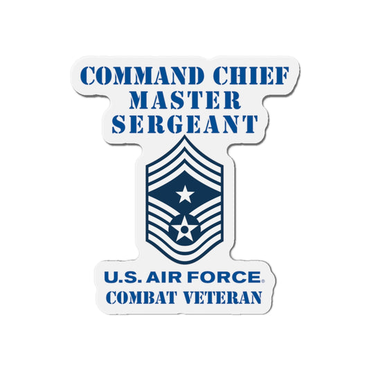 Die-Cut Magnet - USAF - Command Chief Master Sergeant (E9c) - 2020 - Combat Veteran