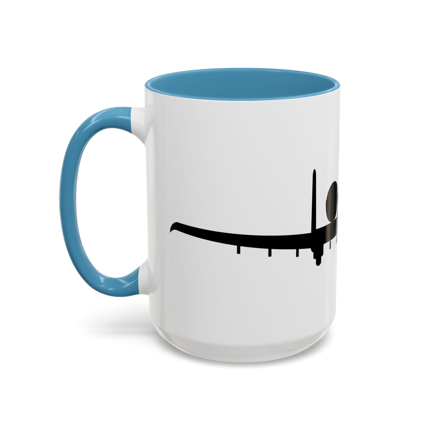 Accent Coffee Mug (11oz & 15oz) - Aircraft - USAF - A-10 Thunderbolt II - Front - Silhouette X 300