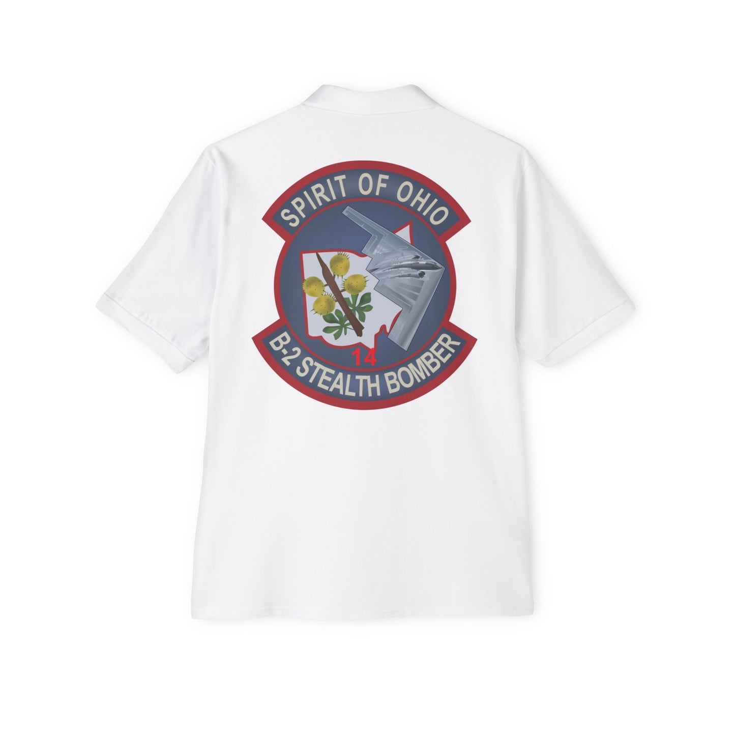 Men's Piqué Polo - USAF - B2 - Spirit of Ohio - Stealth Bomber wo txt X 300