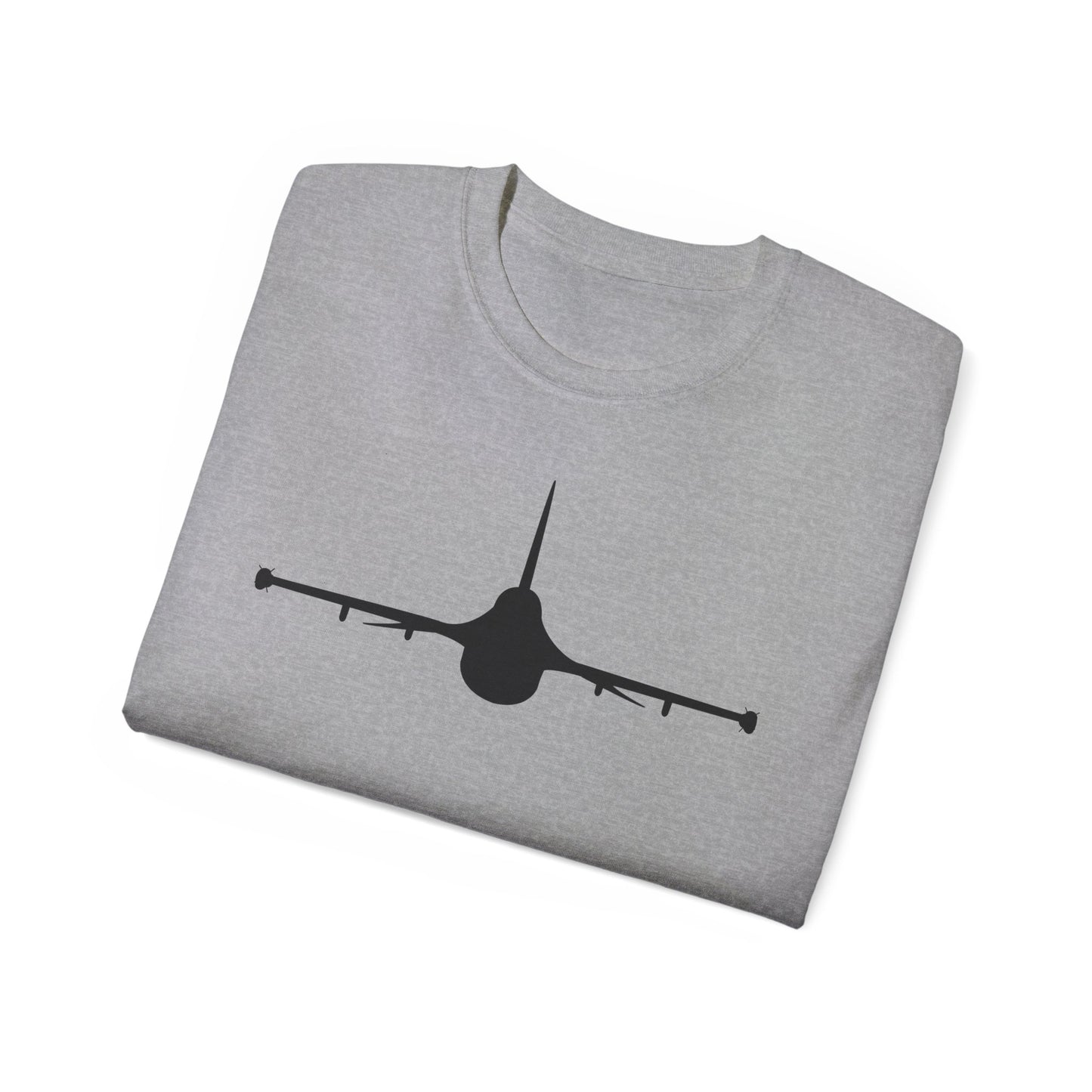 Unisex Ultra Cotton Tee - Aircraft - F-16 - Front - Silhouette wo Txt X 300