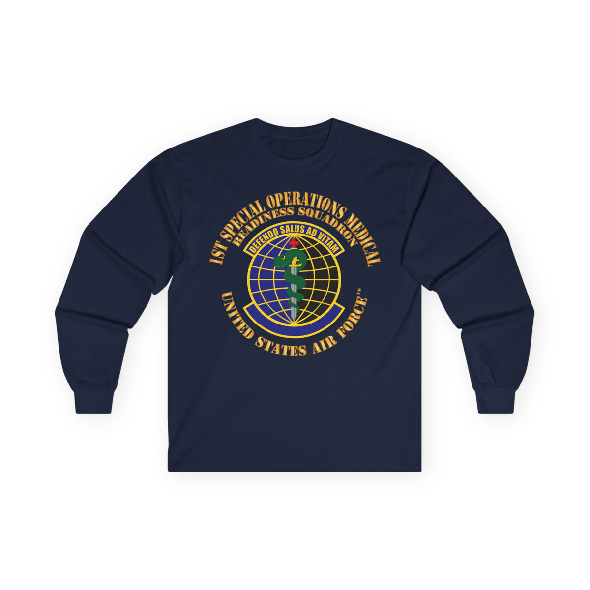 Unisex Ultra Cotton Long Sleeve Tee - USAF -  1st Special Operations Medical Readiness Squadron