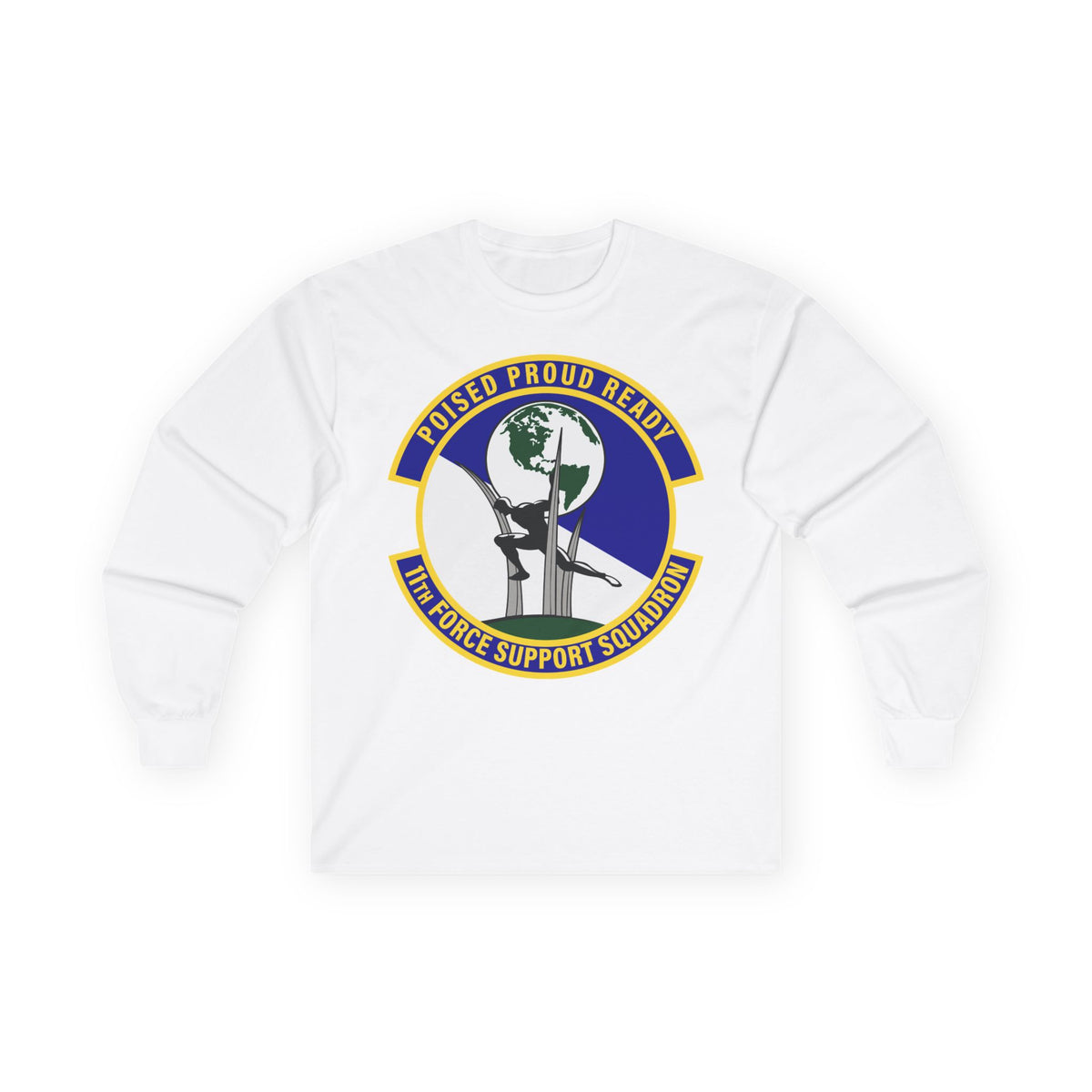 Unisex Ultra Cotton Long Sleeve Tee - USAF - 11th Force Support Squadron wo txt