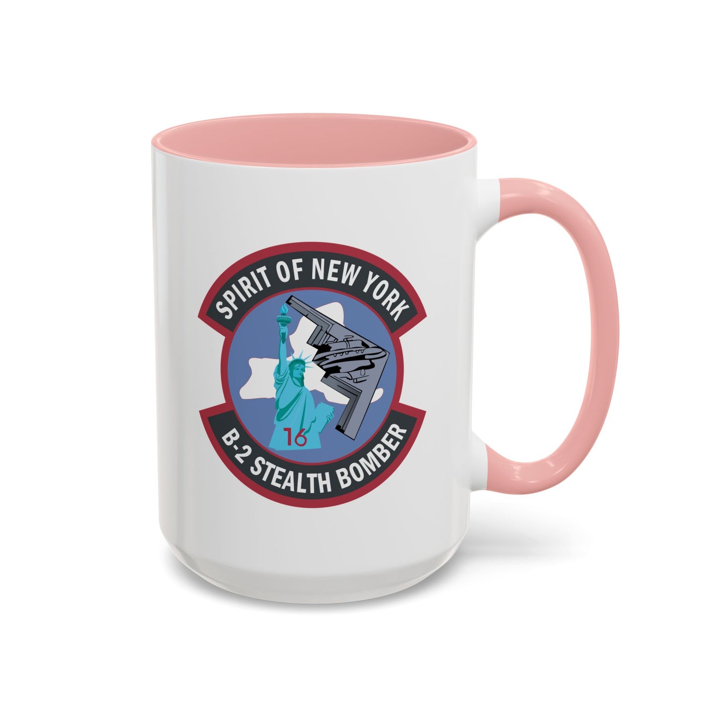 Accent Coffee Mug (11oz & 15oz) - USAF - B2 - Spirit of New York - Stealth Bomber wo txt X 300
