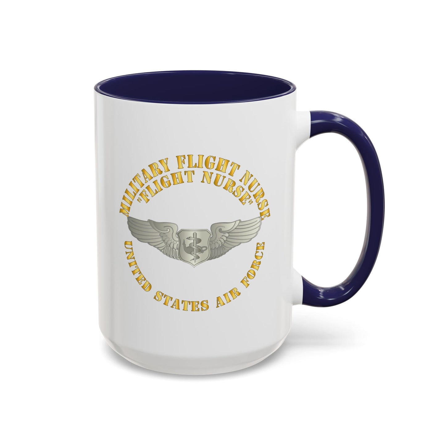 Accent Coffee Mug (11oz & 15oz) - USAF - Military Flight Nurse - Flight Nurse - Basic