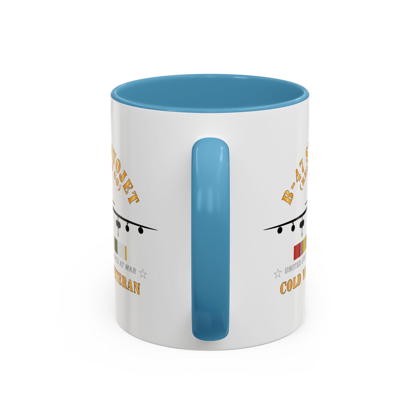 Accent Coffee Mug (11oz & 15oz) - USAF - B-47 Stratojet - Ready to Go - Silhouette - Cold War Veteran X 300