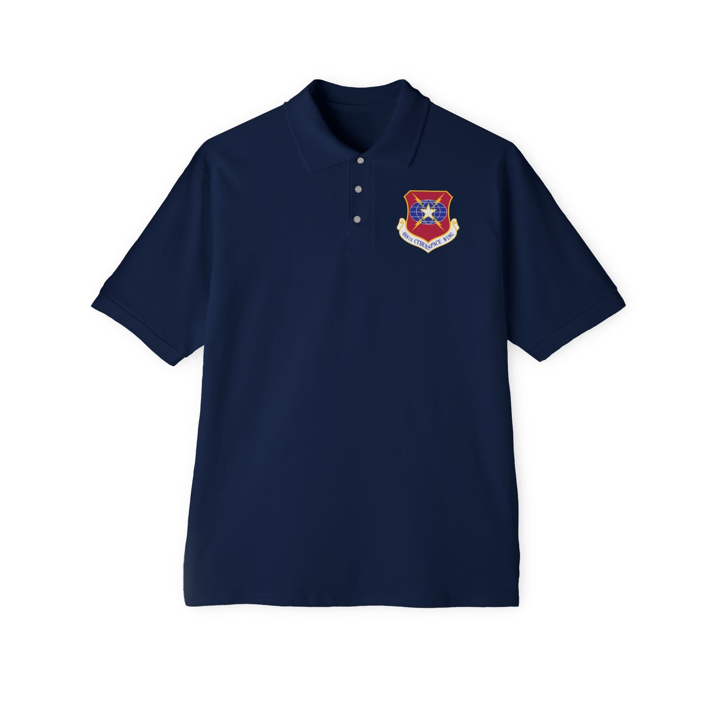 Men's Piqué Polo - USAF - 688th Cyberspace Wing wo Txt X 300
