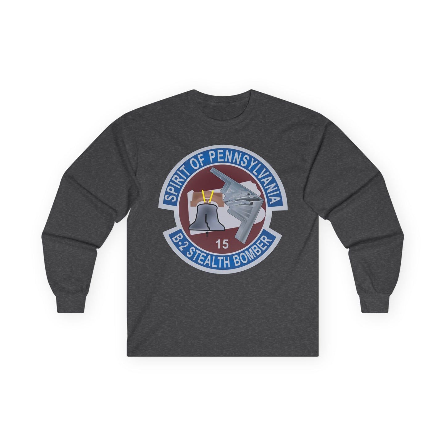 Unisex Ultra Cotton Long Sleeve Tee - USAF - B2 - Spirit of Pennsylvania Stealth Bomber wo Txt X 300