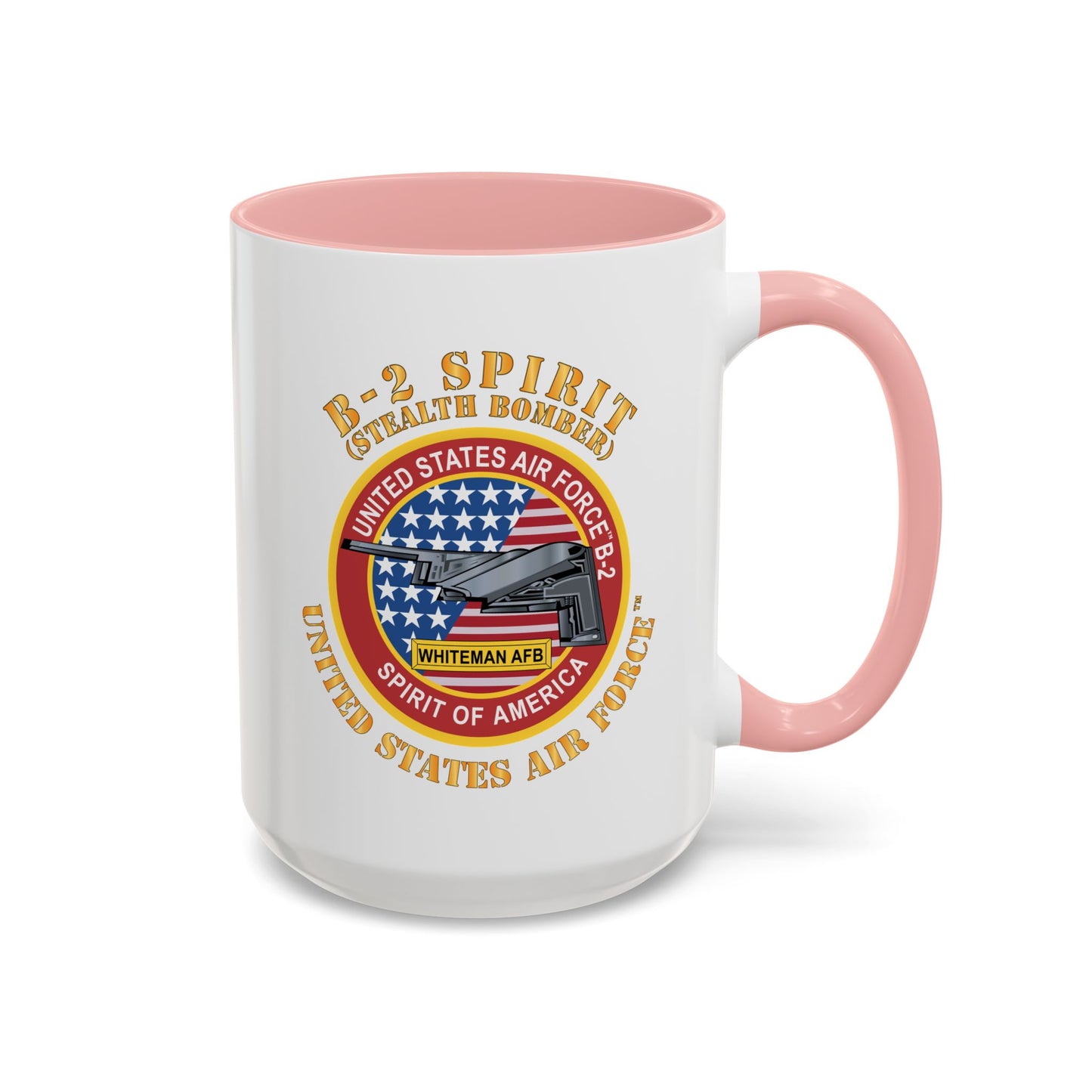 Accent Coffee Mug (11oz & 15oz) - USAF - B2 - Spirit - Stealth Bomber X 300