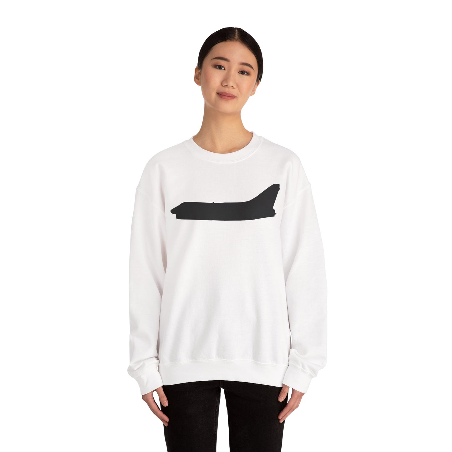 Crewneck Sweatshirt - Aircraft - Navy - A-7B Corsair II - Side - Silhouette X 300