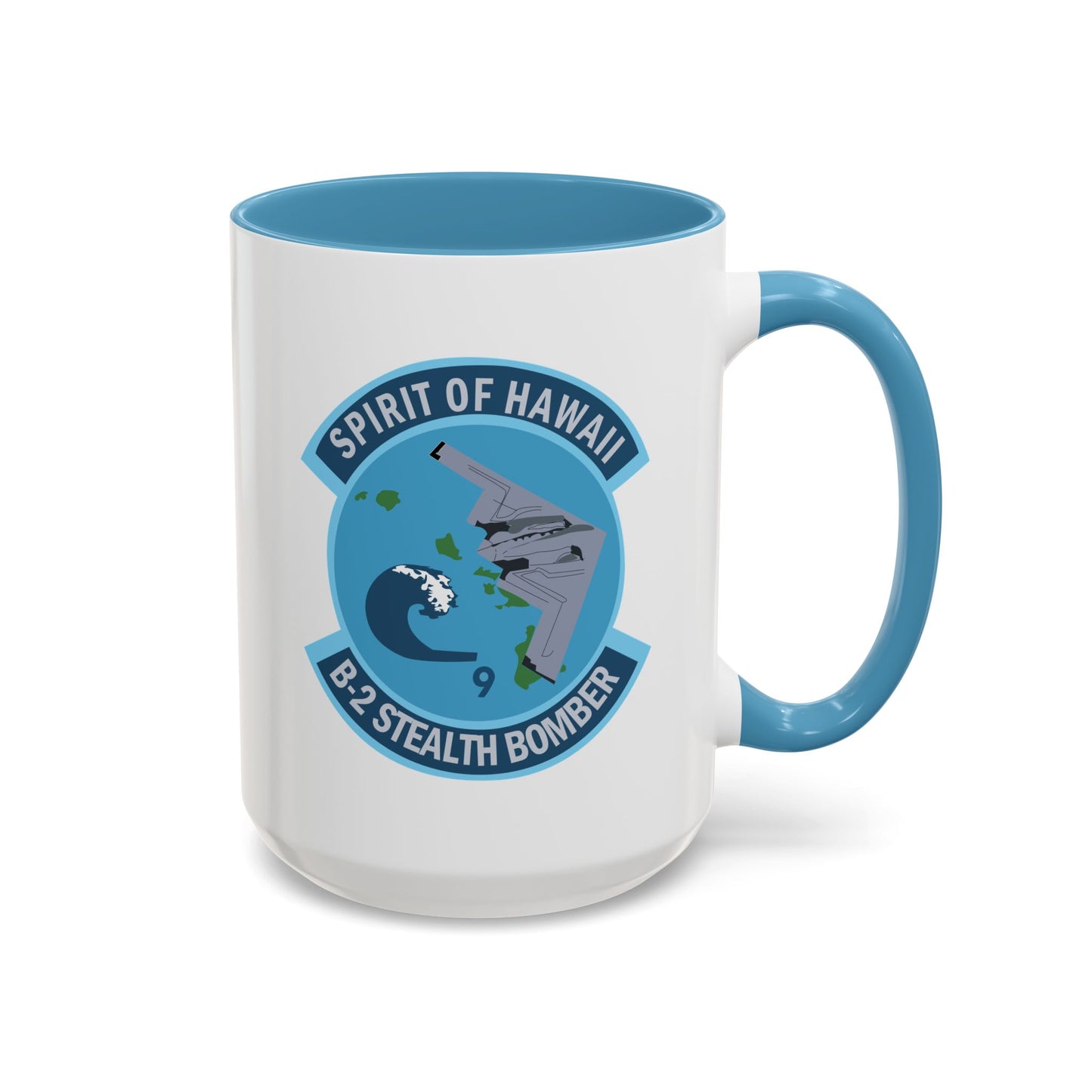 Accent Coffee Mug (11oz & 15oz) - USAF - B2 - Spirit of Hawaii - Stealth Bomber wo txt X 300