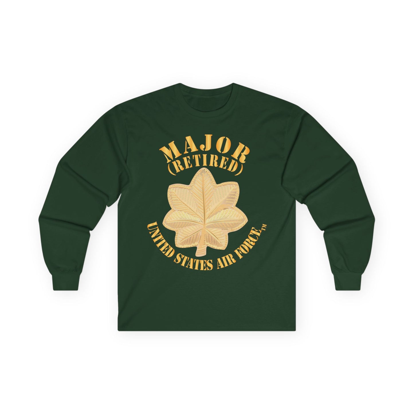 Unisex Ultra Cotton Long Sleeve Tee - USAF - Major - Retired X 300
