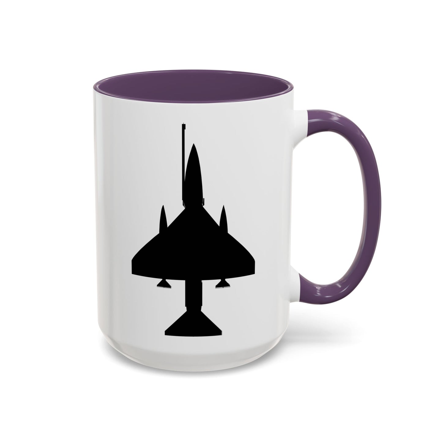 Accent Coffee Mug (11oz & 15oz) - Aircraft - A-4 SkyHawk - Top - Silhouette X 300