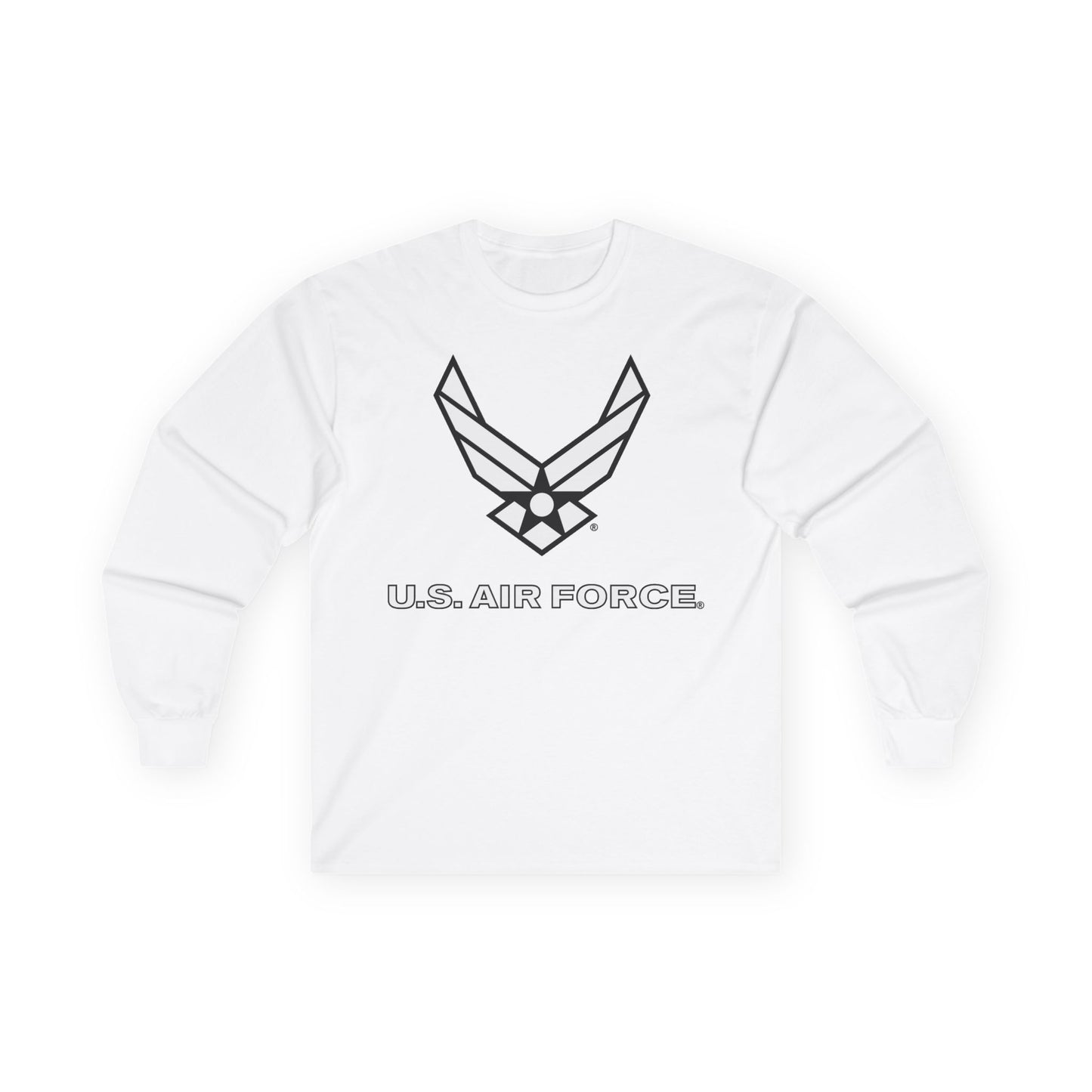 Unisex Ultra Cotton Long Sleeve Tee - USAF Logo, TM Txt - U S Air Force - LA