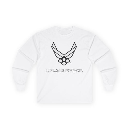 Unisex Ultra Cotton Long Sleeve Tee - USAF Logo, TM Txt - U S Air Force - LA