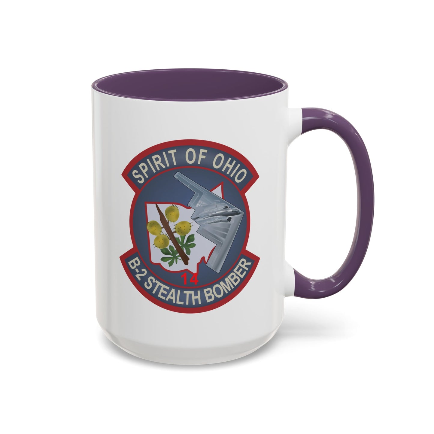 Accent Coffee Mug (11oz & 15oz) - USAF - B2 - Spirit of Ohio - Stealth Bomber wo txt X 300