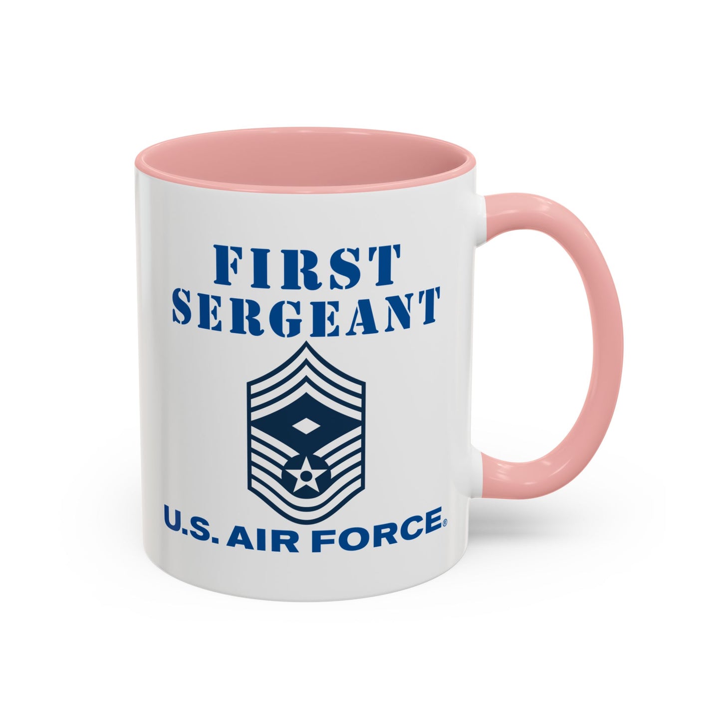 Accent Coffee Mug (11oz & 15oz) - USAF - First Sergeant (E9b) - 2020 - US Air Force w Text X 300