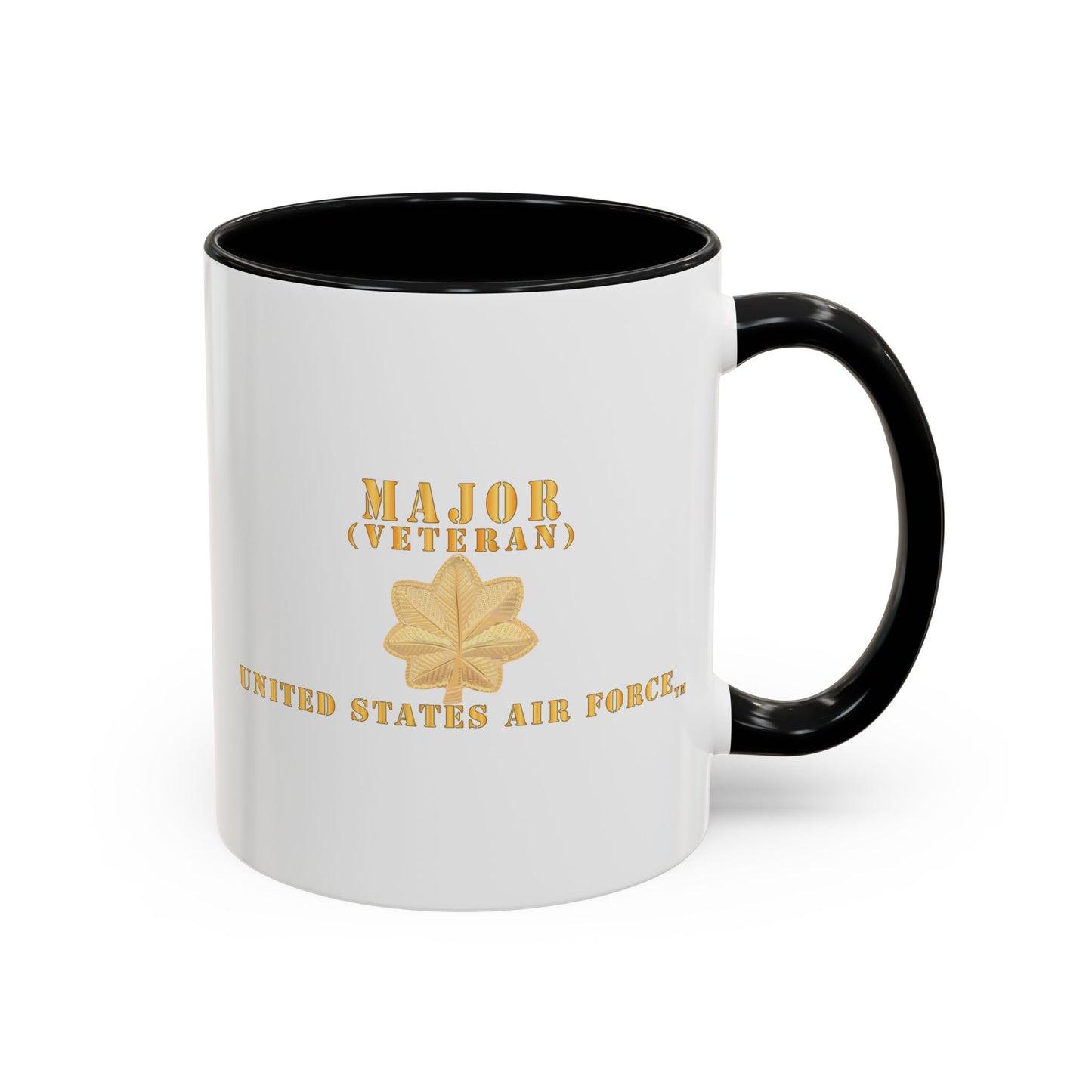 Accent Coffee Mug (11oz & 15oz) - USAF - Major - MAJ - Veteran X 300
