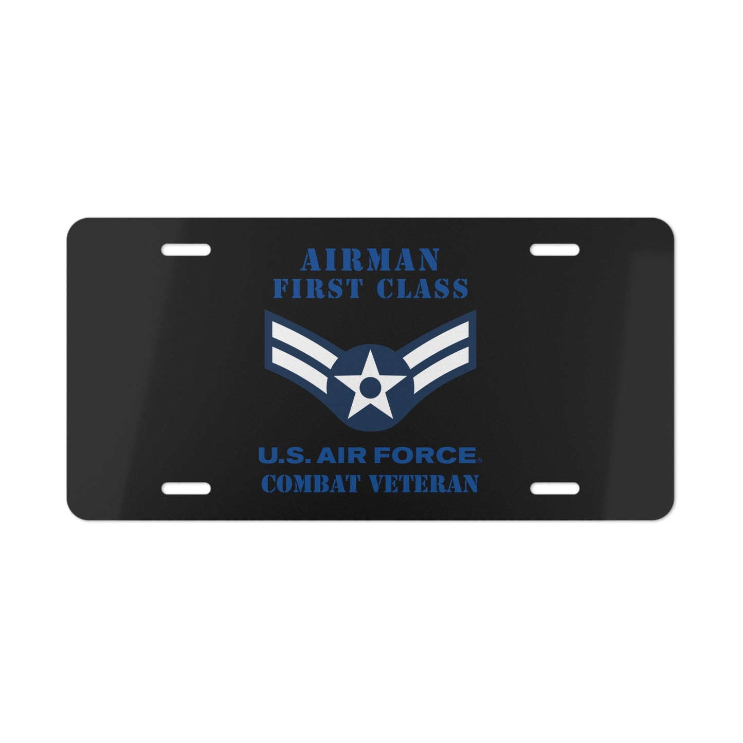 License Plate - USAF - Airman - First Class (E3) - 2020 - Combat Veteran