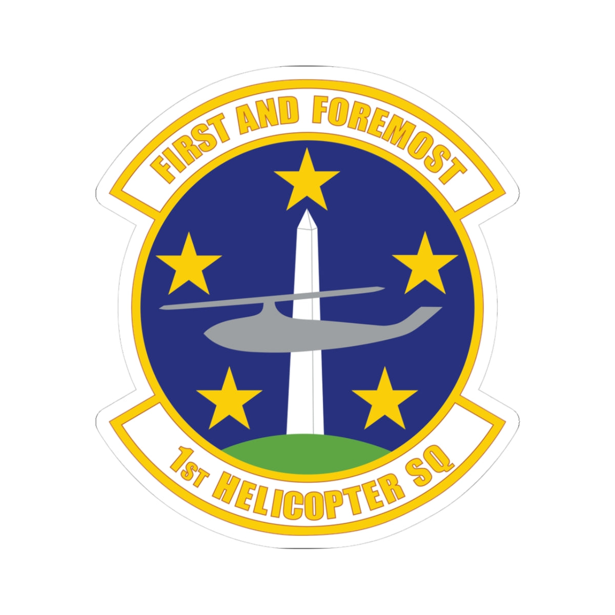 Kiss-Cut Stickers - USAF - 1st Helicopter Squadron (AFDW) wo txt