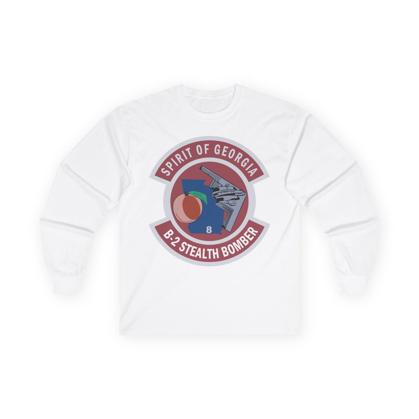 Unisex Ultra Cotton Long Sleeve Tee - USAF - B2 - Spirit of Georgia - Stealth Bomber wo txt X 300