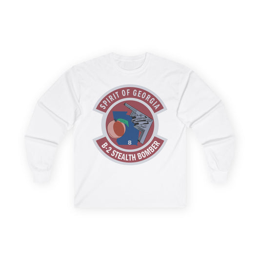 Unisex Ultra Cotton Long Sleeve Tee - USAF - B2 - Spirit of Georgia - Stealth Bomber wo txt X 300