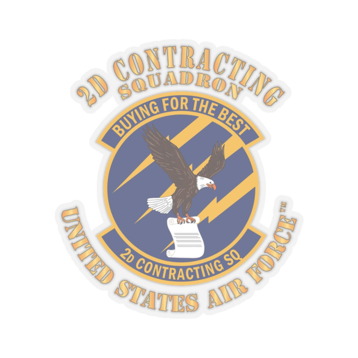 Kiss-Cut Stickers - USAF - 2d Contracting Squadron