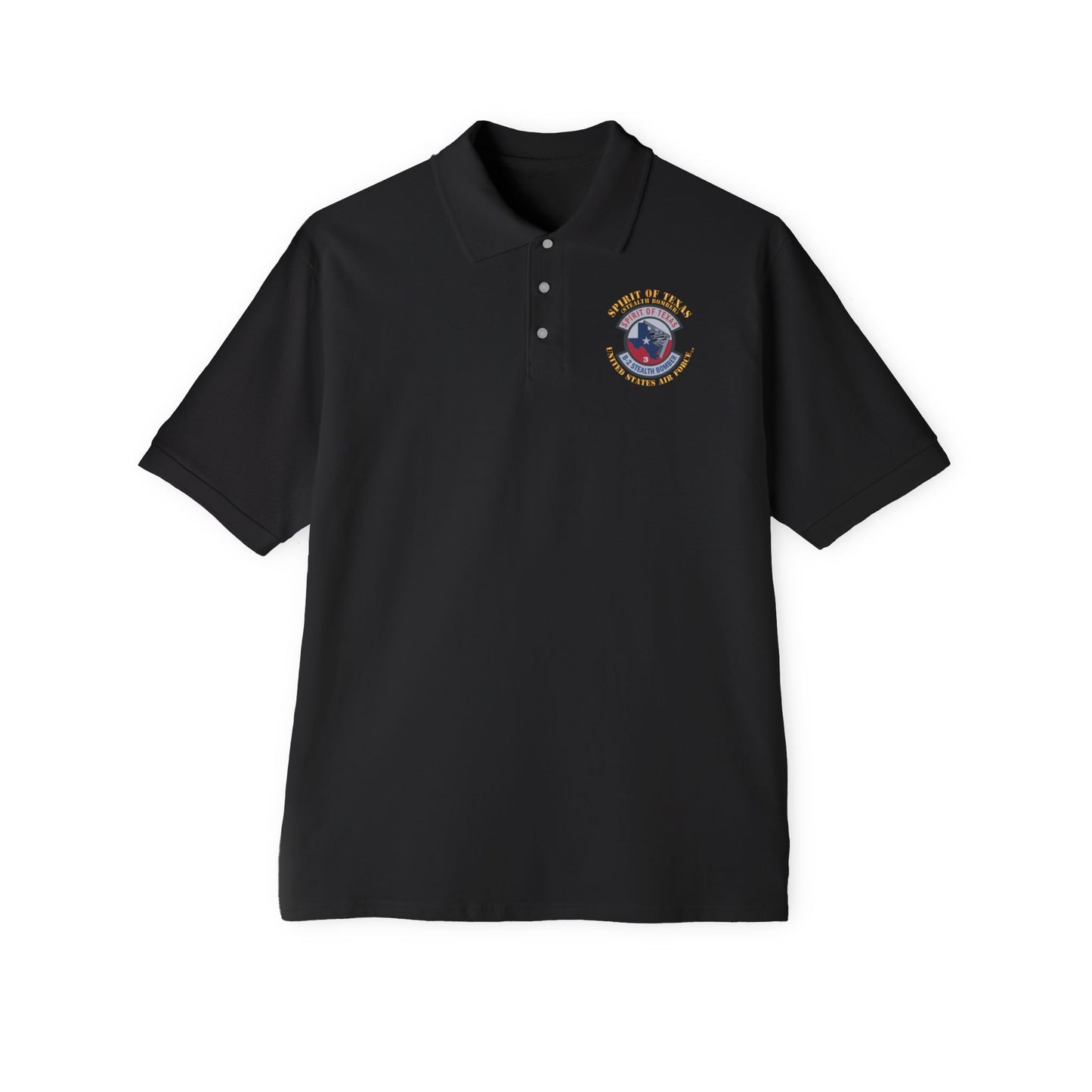 Men's Piqué Polo - USAF - B2 - Spirit of Texas - Stealth Bomber X 300