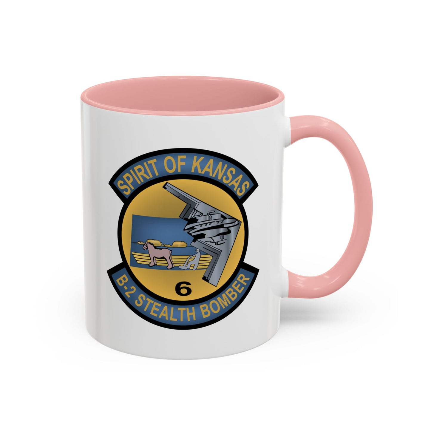 Accent Coffee Mug (11oz & 15oz) - USAF - B2 - Spirit of Kansas - Stealth Bomber wo txt X 300