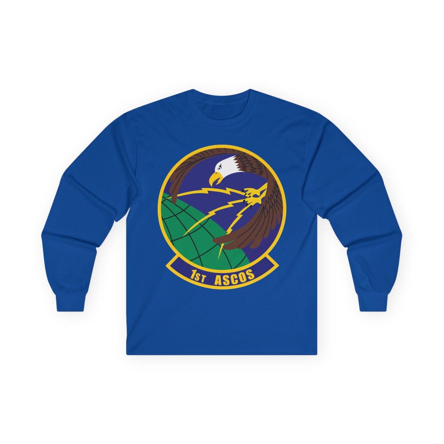 Unisex Ultra Cotton Long Sleeve Tee - USAF - 1st Air & Space Communications Operations Sq wo txt X 300