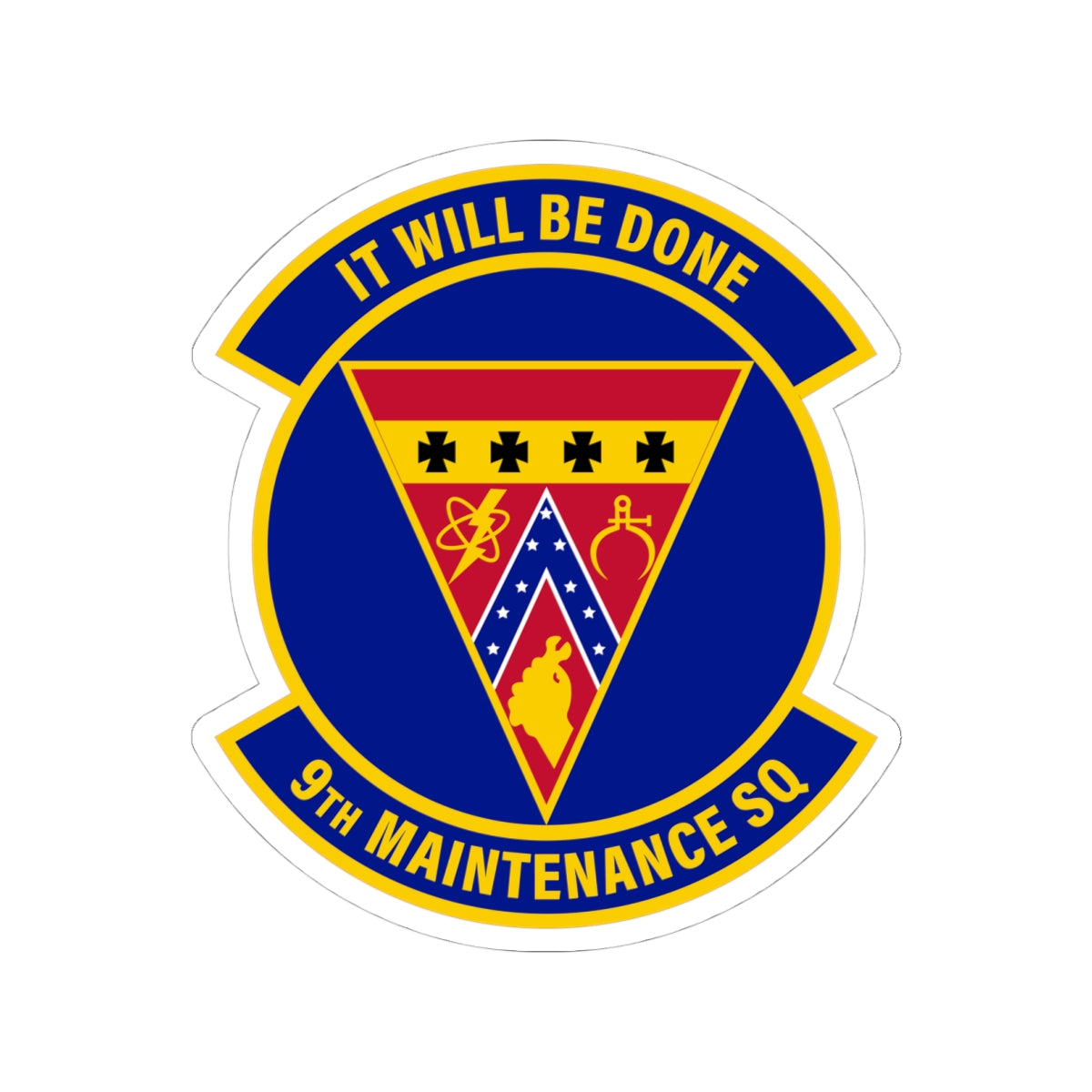 Kiss-Cut Stickers - USAF - 9th Maintenance Squadron wo txt X 300