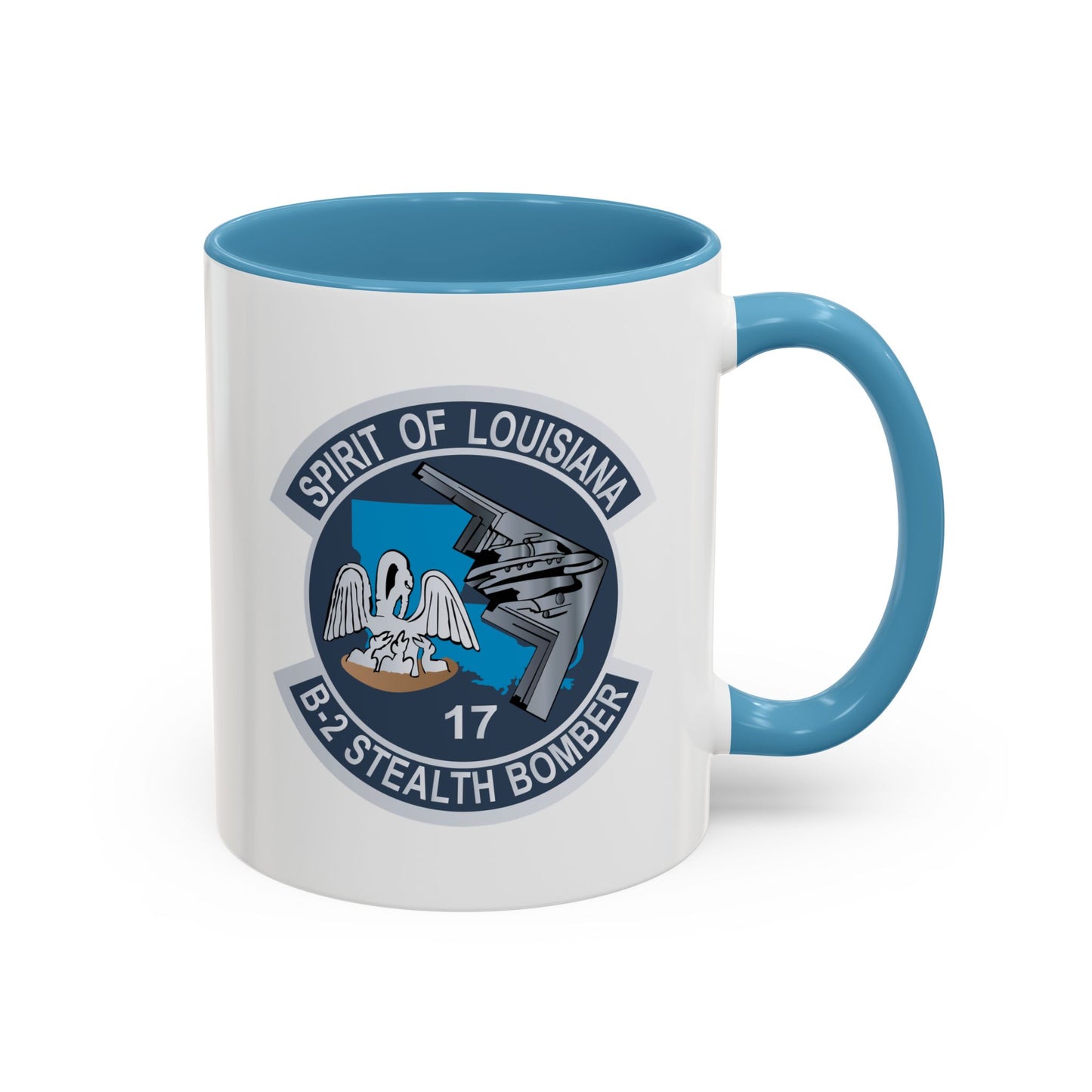 Accent Coffee Mug (11oz & 15oz) - USAF - B2 - Spirit of Louisiana - Stealth Bomber wo txt X 300