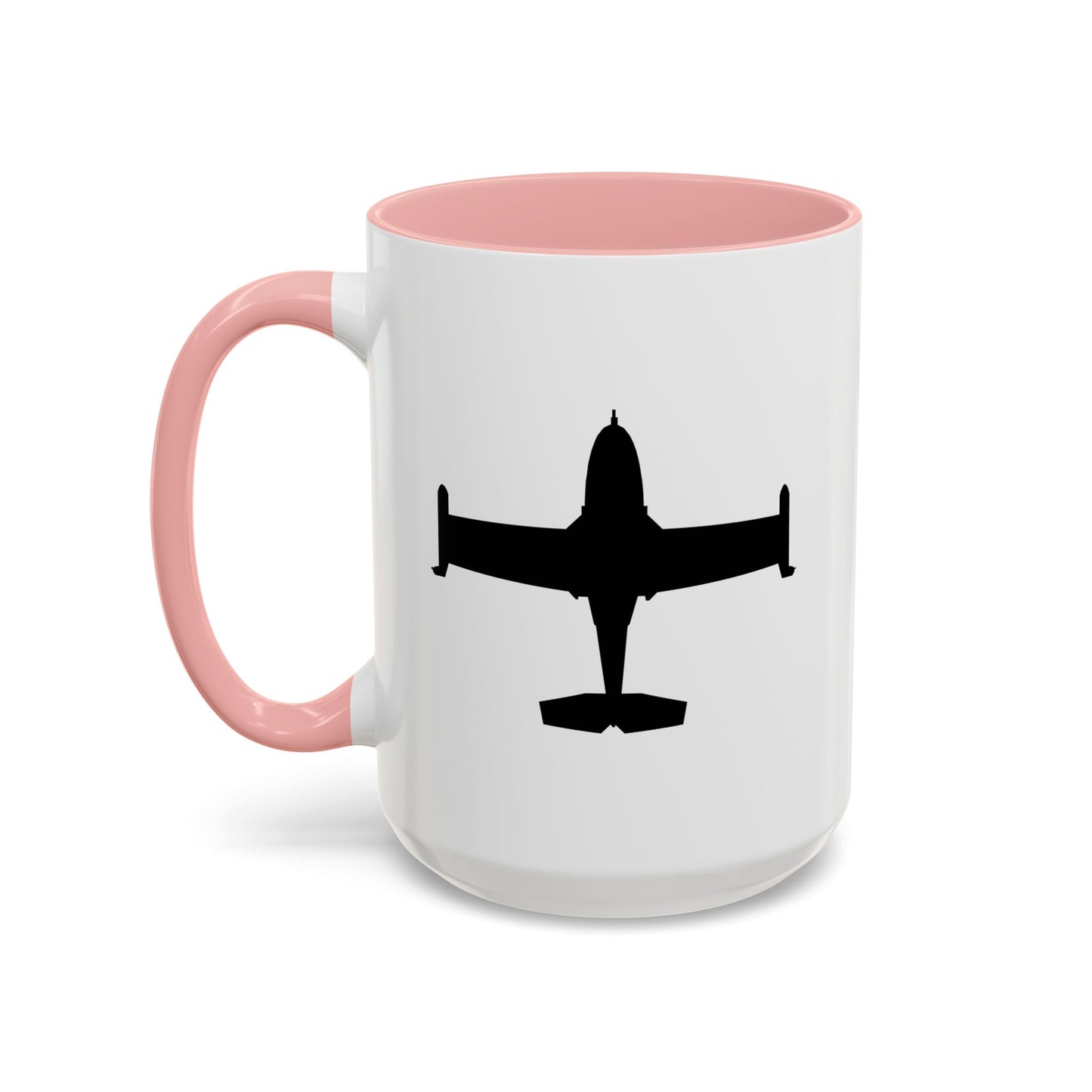 Accent Coffee Mug (11oz & 15oz) - Aircraft - A-37-Trainer - Top - Silhouette X 300