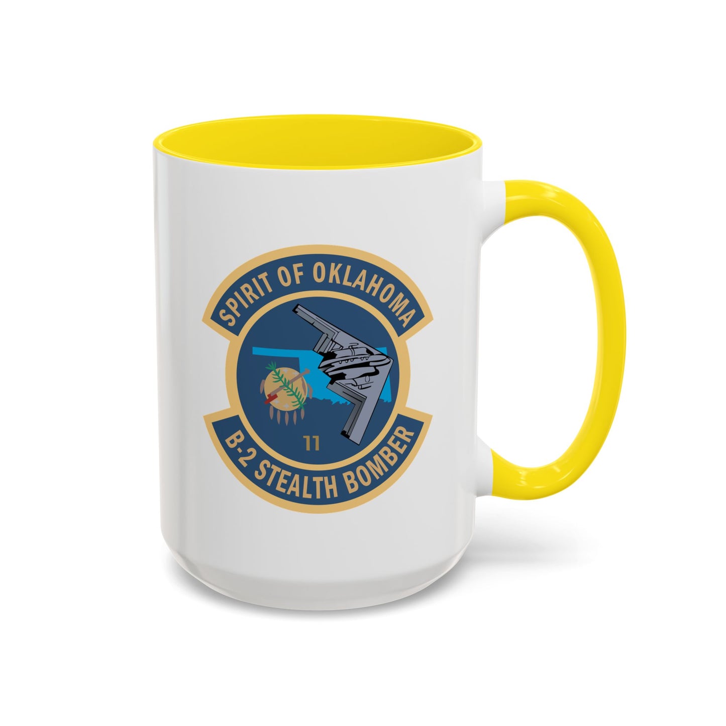 Accent Coffee Mug (11oz & 15oz) - USAF - B2 - Spirit of Oklahoma - Stealth Bomber wo txt X 300