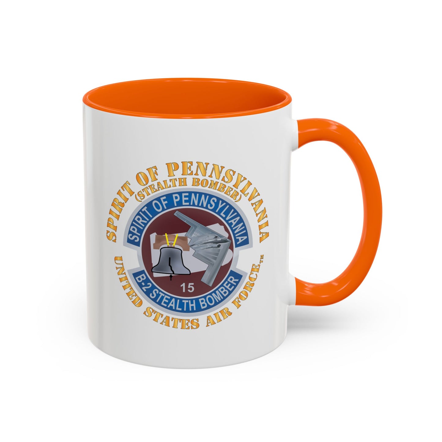 Accent Coffee Mug (11oz & 15oz) - USAF - B2 - Spirit of Pennsylvania Stealth Bomber X 300