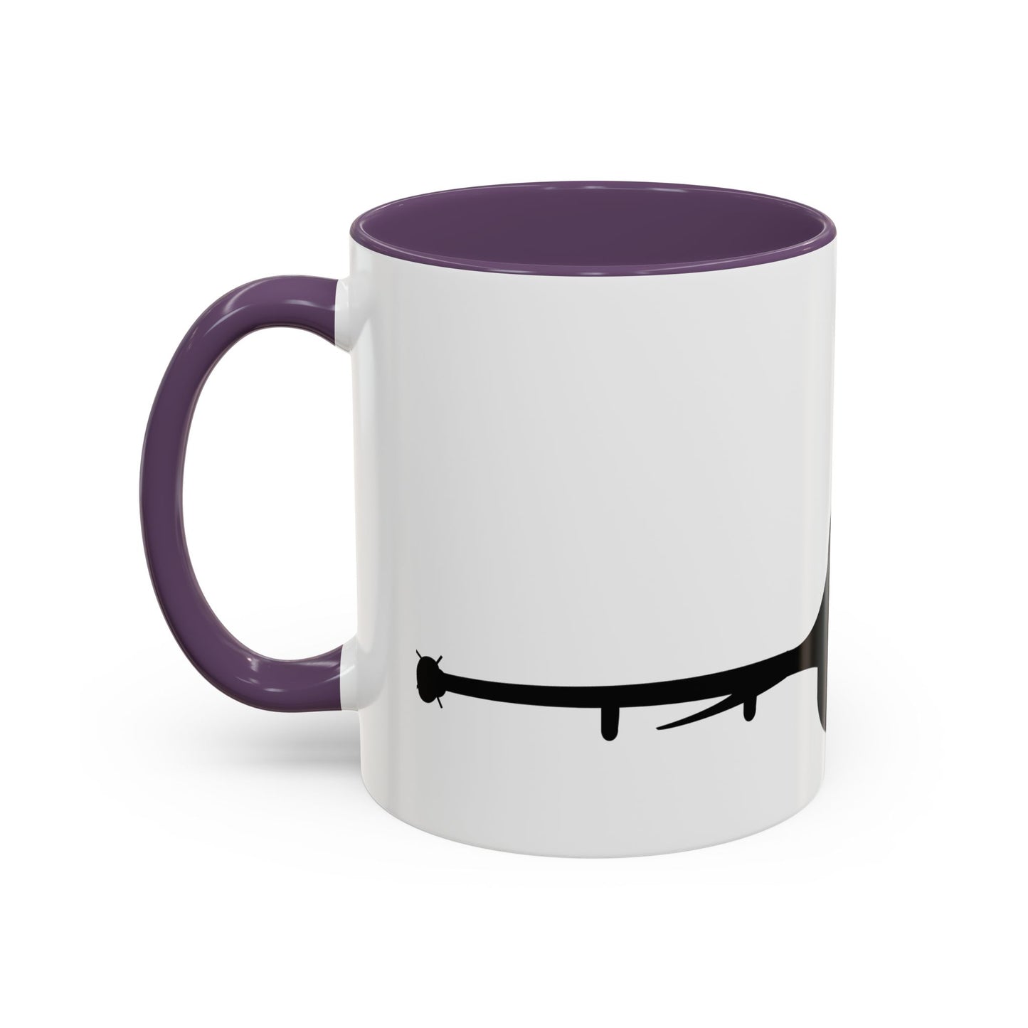 Accent Coffee Mug (11oz & 15oz) - Aircraft - F-16 - Front - Silhouette wo Txt X 300