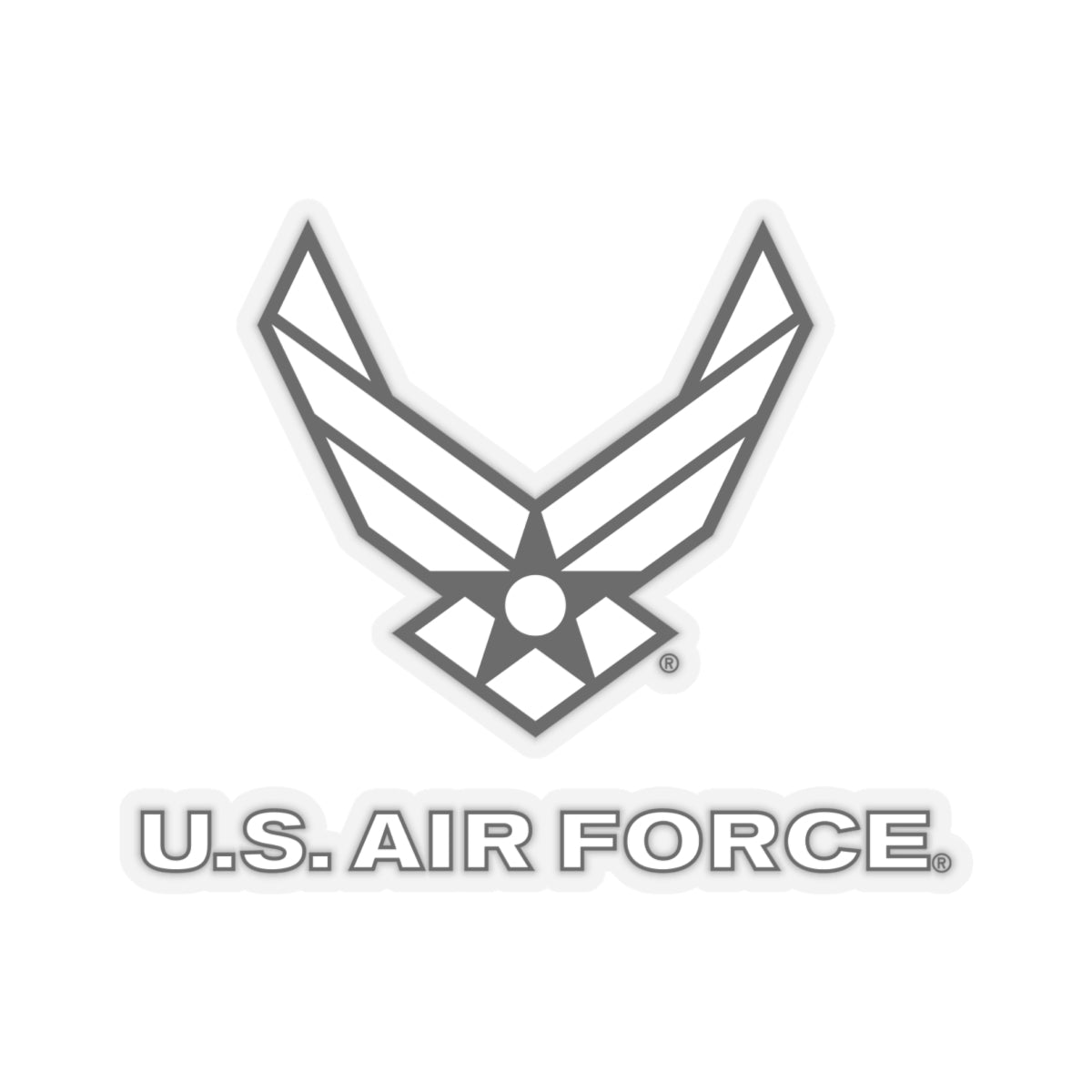 Kiss-Cut Stickers - USAF Logo, TM Txt - U S Air Force - LA