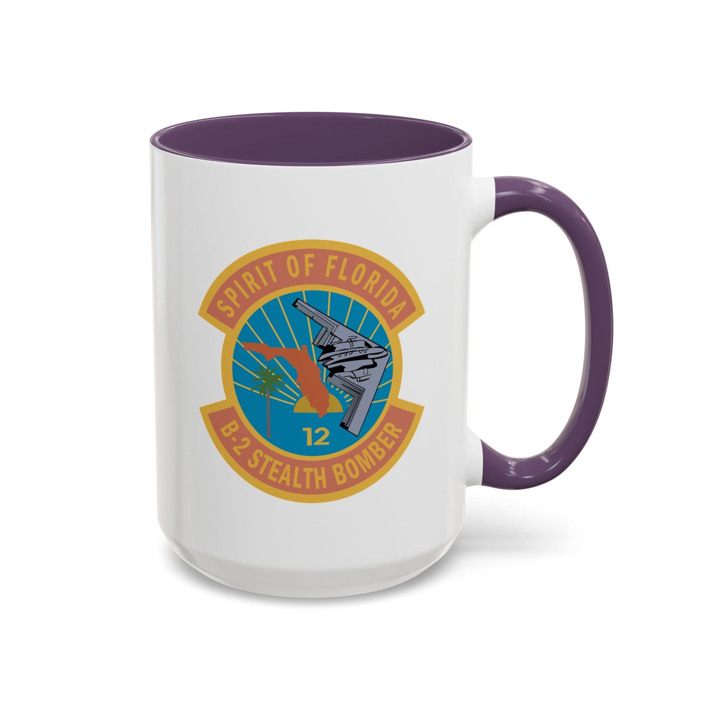 Accent Coffee Mug (11oz & 15oz) - USAF - B2 - Spirit of Florida - Stealth Bomber wo txt X 300