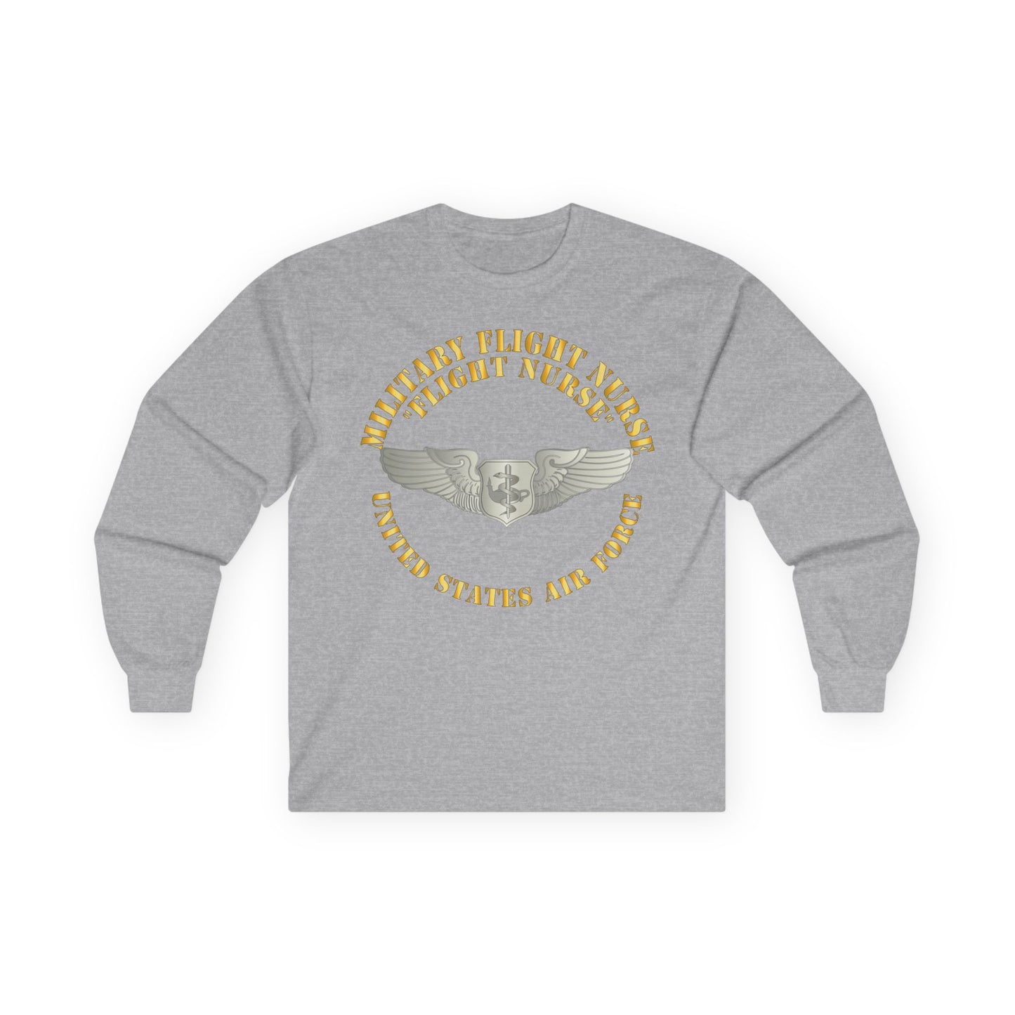 Unisex Ultra Cotton Long Sleeve Tee - USAF - Military Flight Nurse - Flight Nurse - Basic