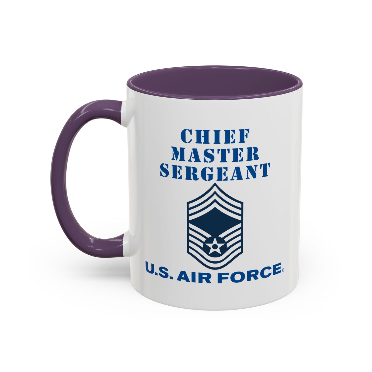 Accent Coffee Mug (11oz & 15oz) - USAF - Chief Master Sergeant (E9a) - 2020 - US Air Force w Text X 300